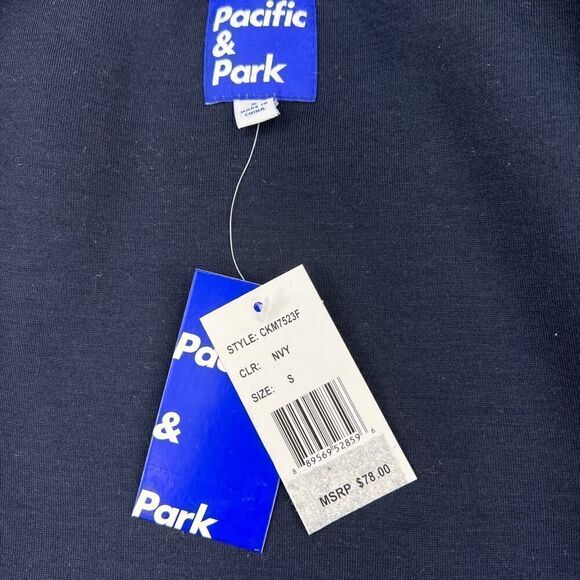 New Pacific & Park Men US S Navy Blue Sherpa Fleece Jacket Zip-Up Pockets Coat - Picture 11 of 13